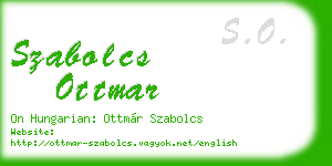 szabolcs ottmar business card